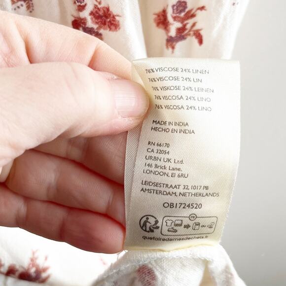 Free People Floral Maxi Skirt - White and Pink - Picture 6 of 10